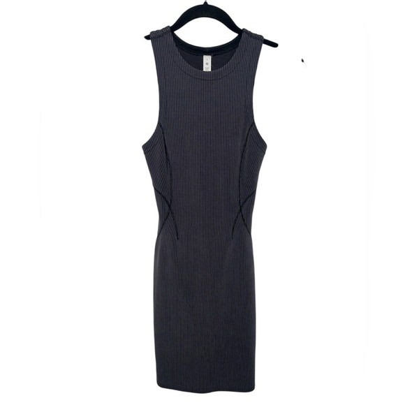 Lululemon Ribbed Softstreme Slim-Fit Tank Dress in black - size 0 - Picture 5 of 12